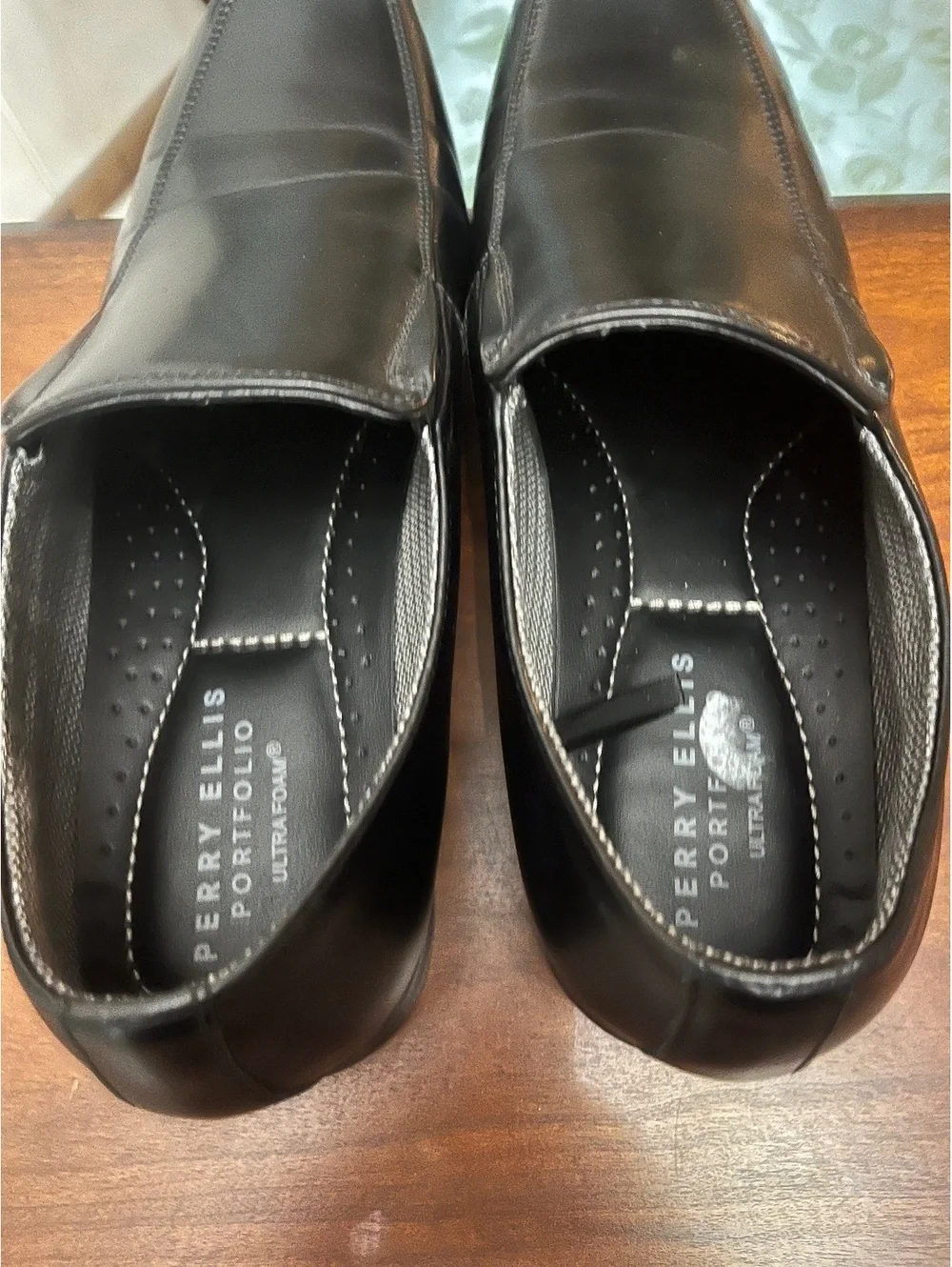 Perry Ellis Portfolio Rosen 2 Men's 10 Wide Black Slip On Dress Shoes Loafers